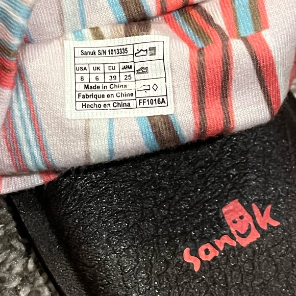 Sanuk neutral print yoga sling sandals - Picture 7 of 8